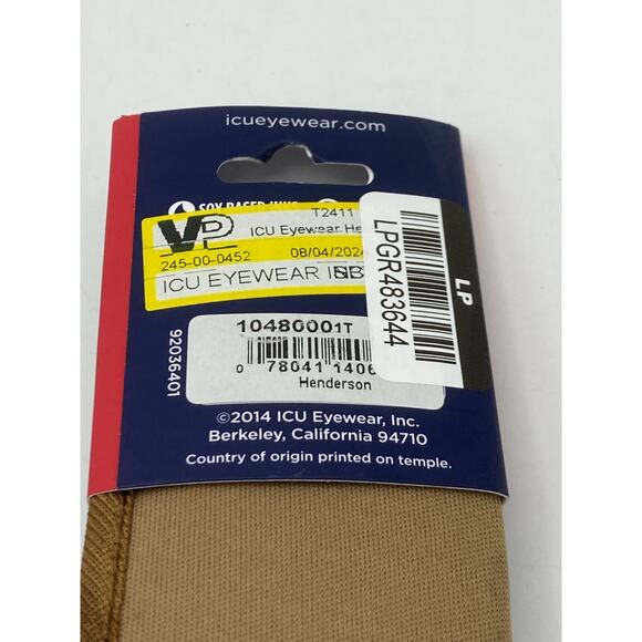 ICU Eyewear Henderson Black Reading Glasses Readers with Case +1.25 - Picture 3 of 6